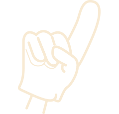Icône doigt en l'air symbolisant le bon à savoir