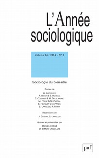 Couverture de la revue L'Année sociologique où figure l’article